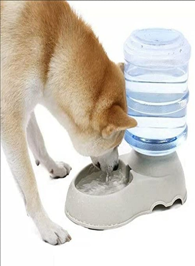 SEVIA Plastic Press Pet Water Dispenser 3.8L Large Capacity Self-Dispensing Gravity Pet Feeder Waterer Cat Dog Feeding Bowl Drinking Water/Press Feeding Pet Supplies,?14 cm,H_14 cm,W_12 cm - Image 2
